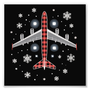 Foto Piloto de Navidad a Cuadros de Avión