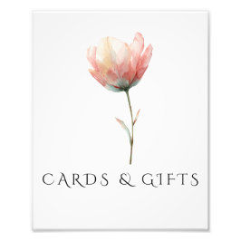 Foto Pink Purple Tulip Elegant Cards & Gifts Sign