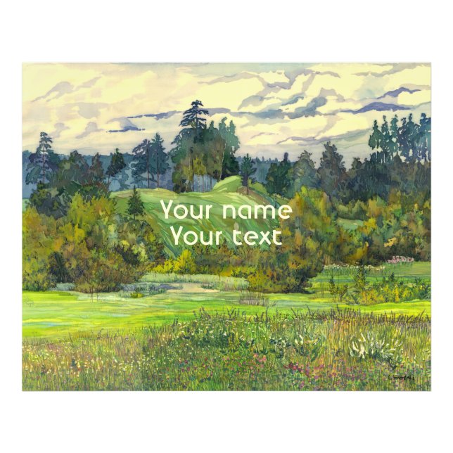 Foto Pinos pintando acuarela en seda (Frente)