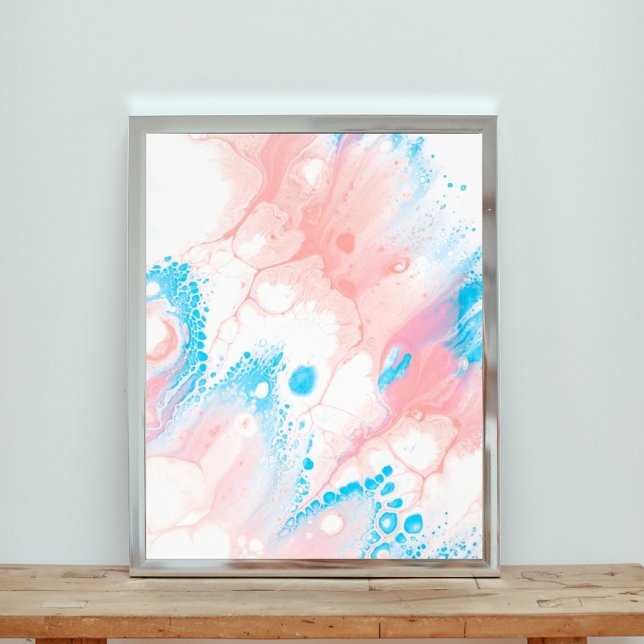 Foto Pintura abstracta rosa y azul (Subido por el creador)