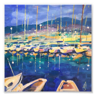 Foto Pintura acrílica original hecha a mano - puerto ma