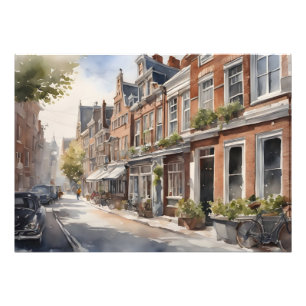 Foto pintura acuarela de Amsterdam