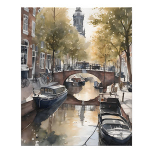 Foto pintura acuarela de Amsterdam