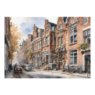 Foto pintura al acuarela de Ámsterdam