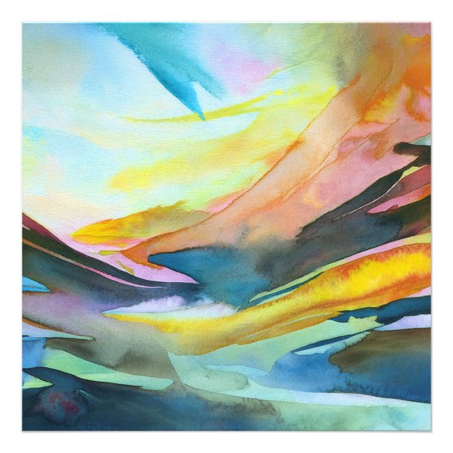 Foto Pintura artística abstracta de acuarela (Frente)