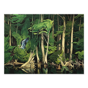 Foto Pintura canadiense de Garza Azul por A J Casson