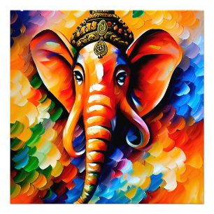 Foto Pintura colorida de Dios Ganesha