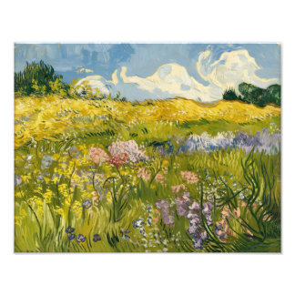 Foto Pintura de aceite al estilo Van Gogh de la pradera