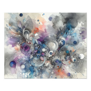 Foto Pintura de acuarela abstracta detallada