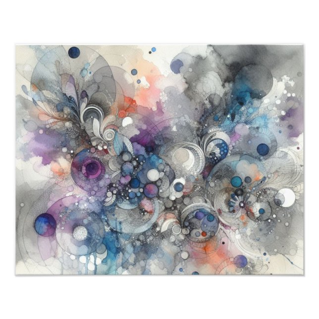 Foto Pintura de acuarela abstracta detallada (Frente)