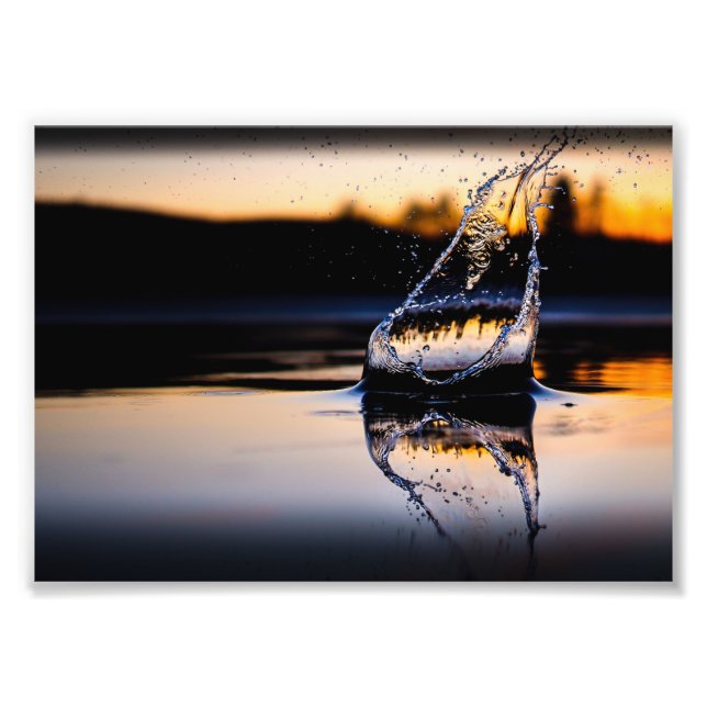 Foto Pintura de acuarela abstracta: salpicaduras de col (Frente)