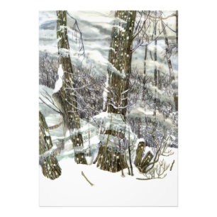 Foto Pintura de acuarela de invierno