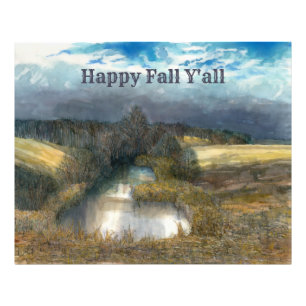 Foto Pintura de acuarela en estanque de otoño