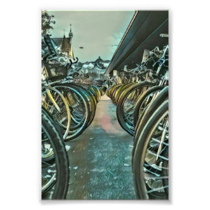 Foto Pintura de ciclismo de época