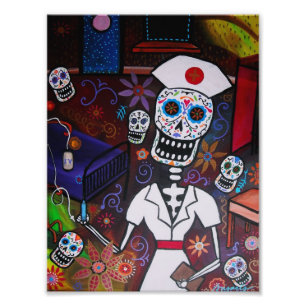 Foto Pintura de Dia de los Muertos Nurse