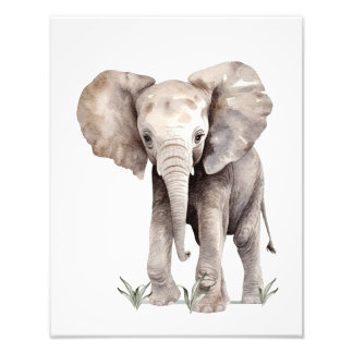 Foto pintura de elefante de color agua