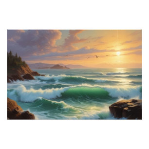 Foto Pintura de la capa marina de sol