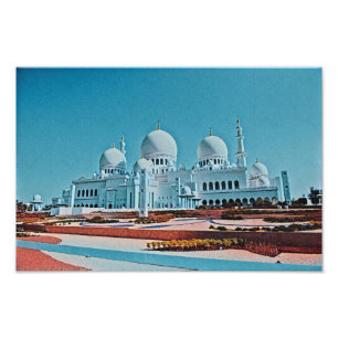 Foto Pintura de la Mezquita Abu Dhabi