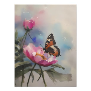 Foto Pintura de Mariposa en Miniatura Pintada a Mano