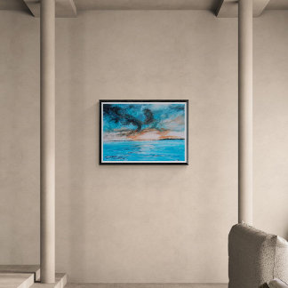 Foto Pintura de paisaje al amanecer