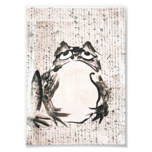 Foto pintura de rana japonesa pintura arte de lona vint