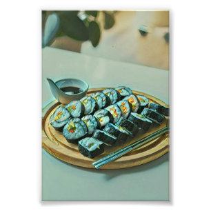 Foto Pintura de sushi vintage