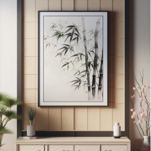 Foto Pintura de tinta de bambú