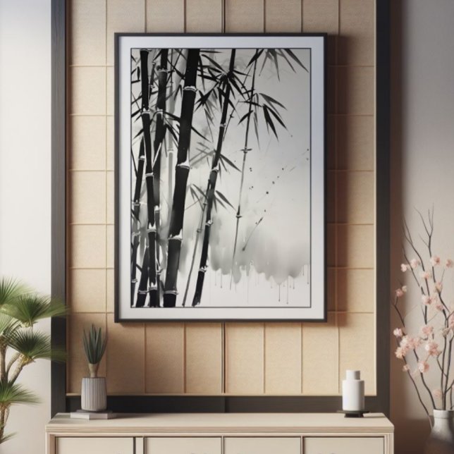 Foto Pintura de tinta de bosque de bambú (Subido por el creador)