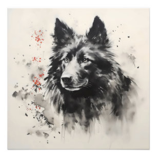 Foto Pintura de Tinta de Perro Mascota