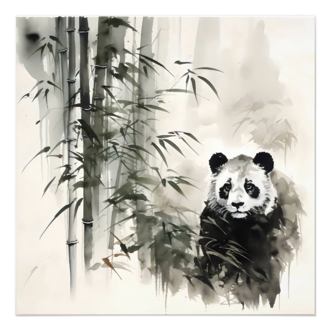 Foto Pintura de tinta Panda Bamboo (Frente)