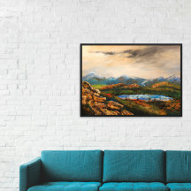Pintura del paisaje "Alturas rocosas"