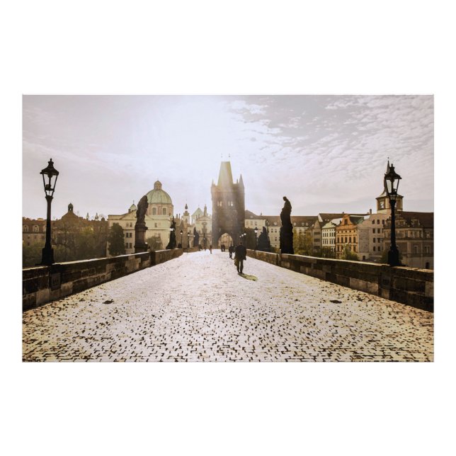 Foto Pintura del puente Carlos en Praga al amanecer (Frente)