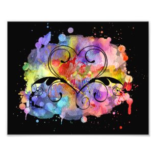Foto Pintura digital acuarela   Corazones