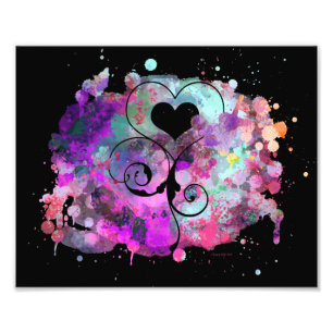 Foto Pintura digital acuarela   Corazones