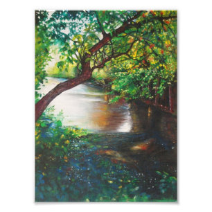 Foto Pintura hermosa del río de Michigan