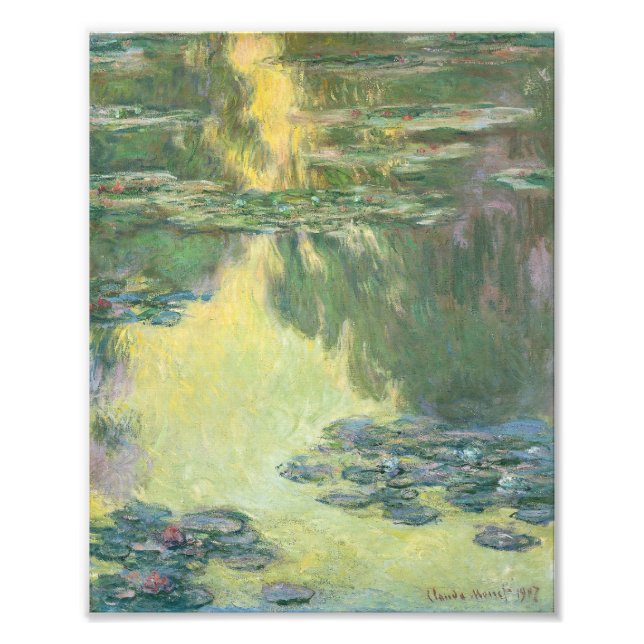 Foto Pintura impresionista de Claude Monet Water Lilies (Frente)