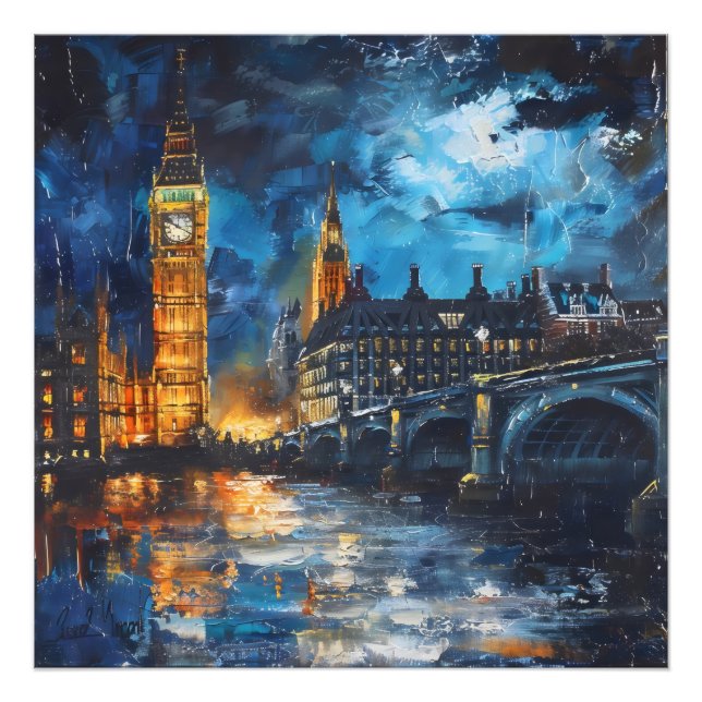 Foto Pintura nocturna de Londres (Frente)