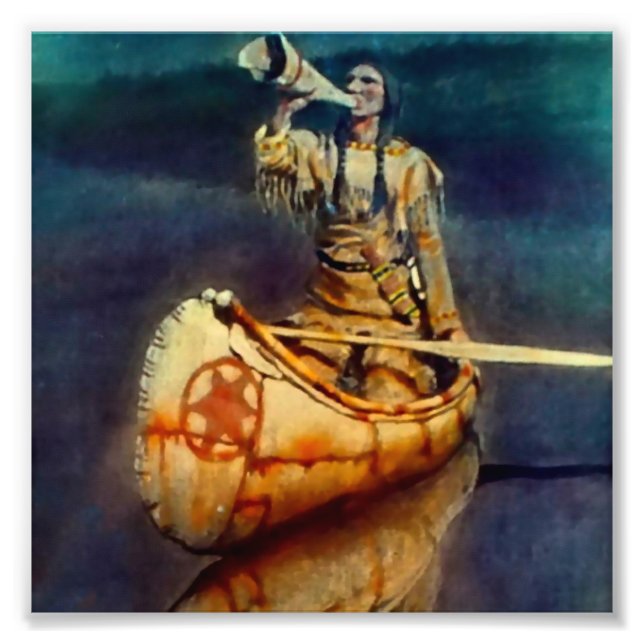 Foto Pintura occidental de N C Wyeth "La llamada de alc (Frente)