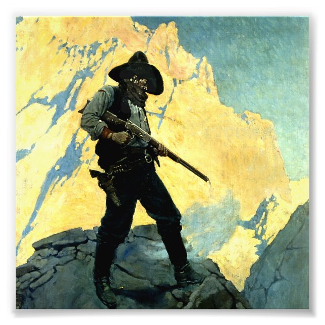Foto Pintura occidental de N C Wyeth "Última Base" (Frente)