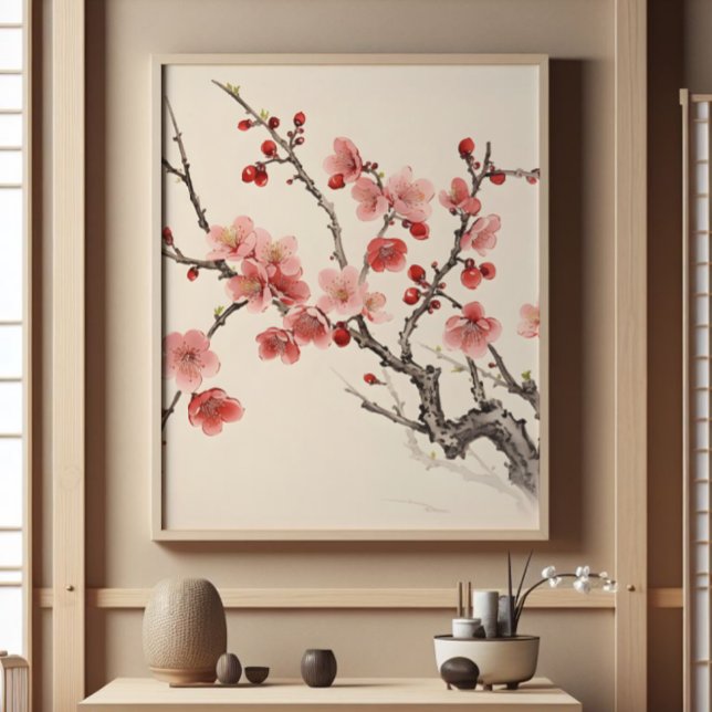 Foto Pintura Tradicional de Sakura en Flor (Subido por el creador)