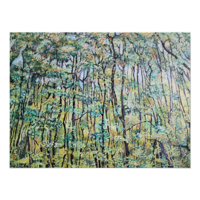 Foto Pintura verde del bosque (Frente)