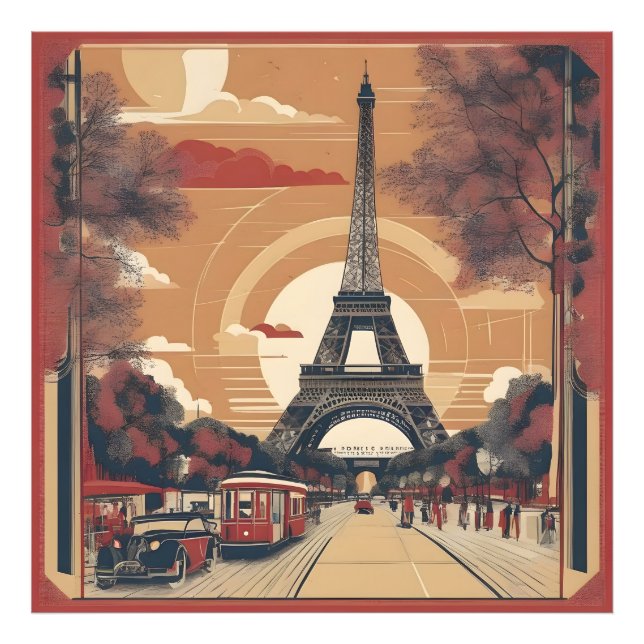 Foto pintura vintage de París (Frente)