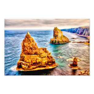 Foto Pistas de pintura de duncansby en Escocia