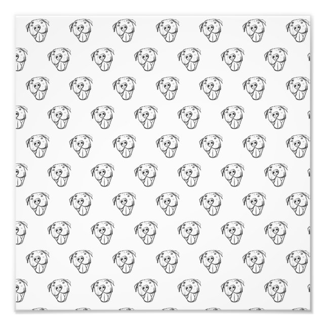 Foto pitbull dibujar simples amantes del perro blanco n (Frente)