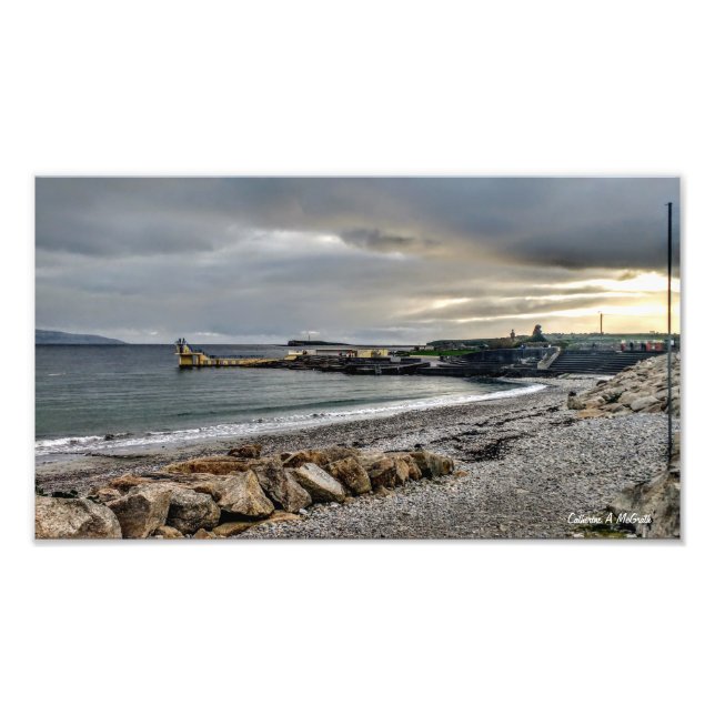 Foto Pizarra de buceo de rock negro, Salthill, Galway (Frente)