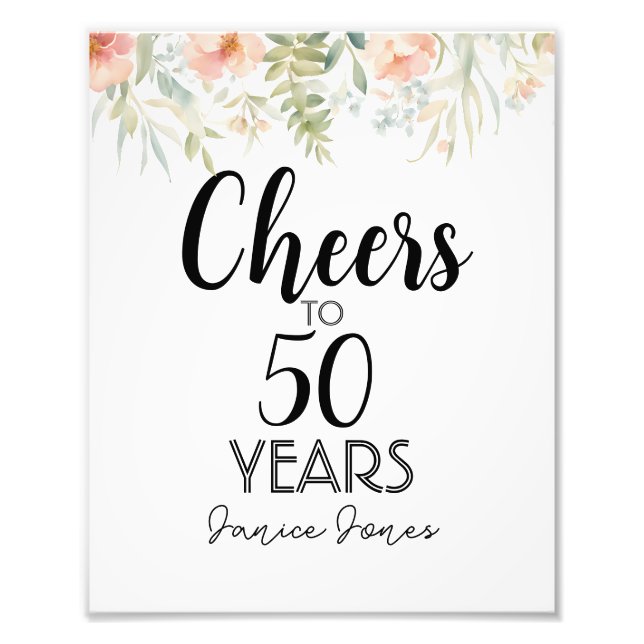 Foto pizarra de signos de poster de cumpleaños (Frente)