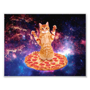 Foto Pizza espacial gato