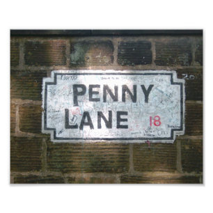 Foto Placa de calle del carril del penique