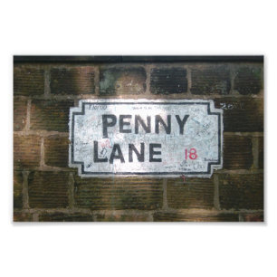 Foto Placa de calle del carril del penique, Liverpool