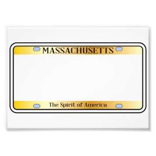 Foto Placa de licencia Blank Massachusetts